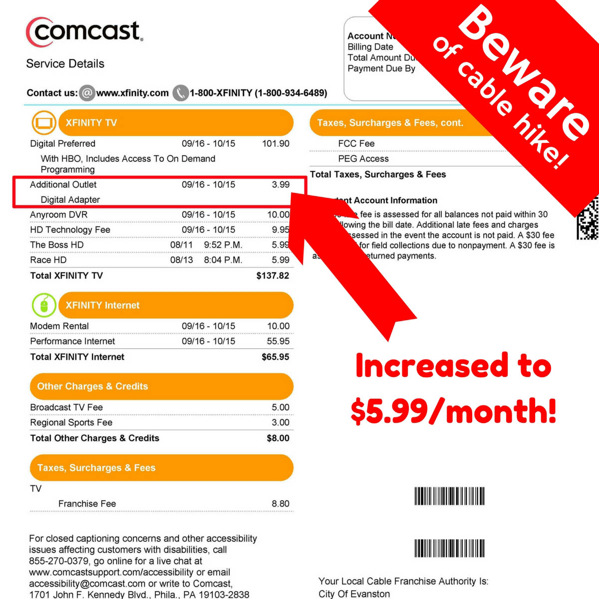 Check Your Comcast Bill Are You Paying A digital Adapter Fee 