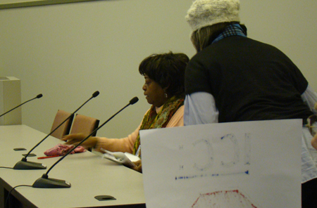 Through tears, Mary Bailey testified to the ICC  how gas rate increases affect low income residents