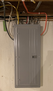 The electrical service panel.